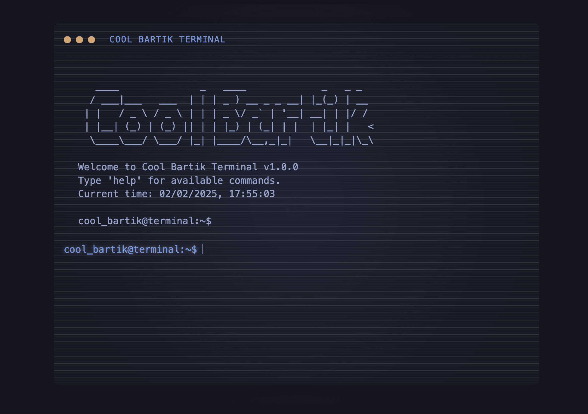 Simulated Terminal
